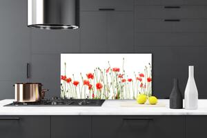 Skleněné obklady do kuchyně Máky Rostlina Příroda 125x50 cm