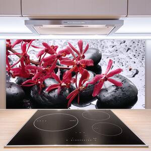 Skleněné obklady do kuchyně Květ Kameny Umění 140x70 cm