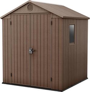 Plastový zahradní domek na náadí s podlahou Keter Darwin 6x8 - 221 x 244 x 190 cm - hndý