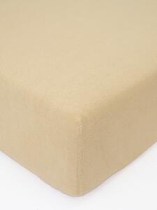 MK Lůžkoviny Froté prostěradlo do postýlky 60 × 120 cm - béžová