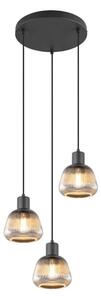 TRIO 362830332 TARIFA závěsné svítidlo D370mm 3xE27 černá matná