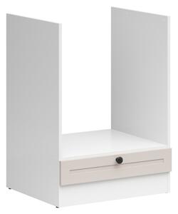 JUNONA RAMKA skříňka pro vestavnou troubu 60 cm, bílá/kašmír