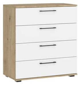 FORMO KM-1 77cm emeslná dubová/bílá komoda