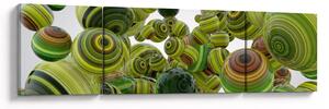 Obraz pruhovaných koulí (170x50 cm)