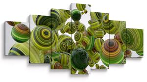 Obraz pruhovaných koulí (210x100 cm)