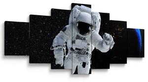 Obraz - Astronaut ve vesmíru (210x100 cm)