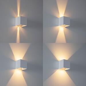 Venkovní nástěnné svítidlo bílé včetně LED 2svítivé IP54 - Edwin