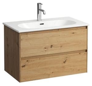 Koupelnová skříňka s umyvadlem Laufen Lua 80x52,5x45,5 cm divoký dub H8600872671041