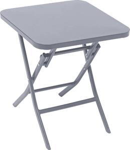 Tvercový zahradní stolek Greensboro v kemenné edé barv - 40 × 40 cm - Hespéride