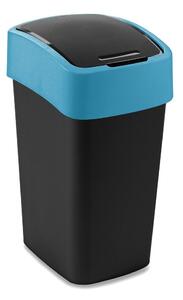 Černý/modrý plastový odpadkový koš na tříděný odpad 25 l Flip Bin – Curver