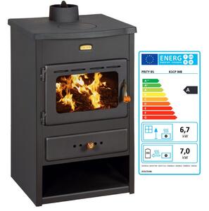 Krbová kamna kamna na dřevo teplovodní kotel Prity K1CP W8 litinový Top 6+7 kw