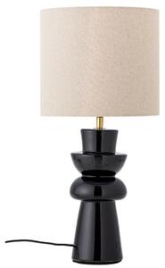 Bloomingville Černá kameninová stolní lampa Lio