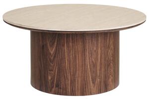 Nordic Living Konferenční stolek Daphne ⌀80 cm s travertinovým dekorem