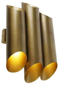 Průmyslové nástěnné svítidlo mosazné 6 světel - Whistle