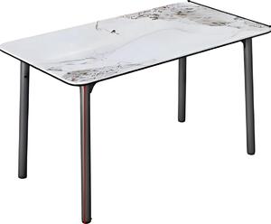 Jídelní stoly Mandino – 4–6 osob – mramorový vzhled – 160 cm – obdélníkový – moderní