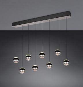 TRIO SELECT 344410807 ORBIT závěsné svítidlo SMD LED 8x8W/8x960lm 2300+3000+4000K černá, nikl matný, schwitchdimmer