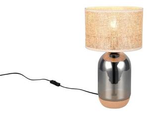 TRIO 564990157 TARA stolní lampa V430mm 1xE27 chromová, přírodní