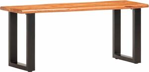 VidaXL Lavice s živou hranou masivní akáciové dřevo a ocel [286456] Velikost: 110 cm