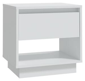 Noční stolek bílý 45 x 34 x 44 cm dřevotříska