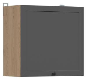 Kuchyňská skříňka Junona Line 60 cm, univerzální, dub bernstein/grafit