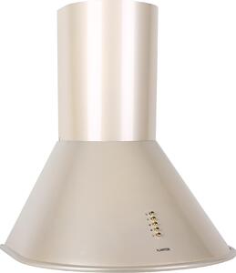 Klarstein Lumio Primo - Retro digesto, odsávací digesto, íka 60 cm, max. prtok odsávání 430 m³/h, 3 stupn výkonu, 75 cm zábradlí, pouzdro z ulechtilé oceli, champagne