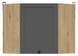 Kuchyňská skříňka Junona Ramka rohová 60 cm, univerzální, dub bernstein/grafit