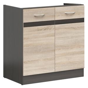 Spodní dřezová skříňka Junona DK2D/80/82 wenge / dub sonoma BRW