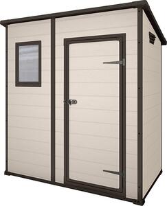 Plastový zahradní domek na náadí s podlahou Keter Manor Pent 6x6 - 185 x 185 x 200 cm - béový