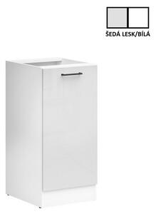 Junona Line Tafla skříňka D1D/40/82 L, bílá/světle šedý lesk