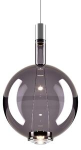 Lodes Designové závěsné LED svítidlo SKY-FALL ROUND LARGE, 12W, ø 34 cm, CRI90 Barva: Kouřová, Teplota světla: 2700K, Barva konstrukce: Chrom