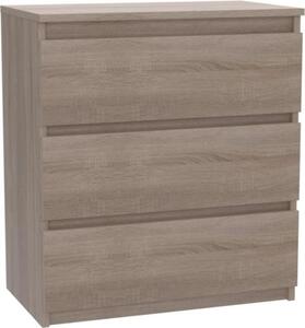 Komoda - 3 zásuvky - 70 cm - Dub Sonoma - Moderní píborník - Vysoká kvalita