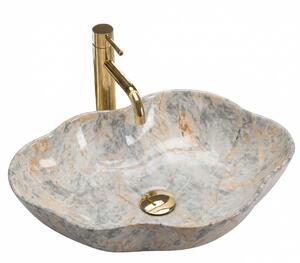 Keramické umyvadlo na desku REA PEARL Ruststone, mramor