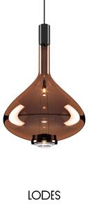 Lodes Designové závěsné LED svítidlo SKY-FALL LARGE, 12W, v. 54,2 cm, CRI90 Barva: Bronzová, Teplota světla: 2700K, Barva konstrukce: Černý chrom