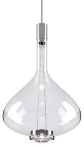 Lodes Designové závěsné LED svítidlo SKY-FALL LARGE, 12W, v. 54,2 cm, CRI90 Barva: Transparentní, Teplota světla: 2700K, Barva konstrukce: Chrom