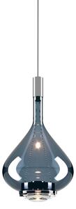 Lodes Designové závěsné LED svítidlo SKY-FALL MEDIUM, 12W, v. 38,2 cm, CRI90 Barva: Tmavě modrá, Teplota světla: 2700K, Barva konstrukce: Chrom
