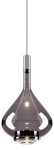Lodes Designové závěsné LED svítidlo SKY-FALL MEDIUM, 12W, v. 38,2 cm, CRI90 Barva: Kouřová, Teplota světla: 2700K, Barva konstrukce: Chrom
