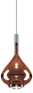Lodes Designové závěsné LED svítidlo SKY-FALL MEDIUM, 12W, v. 38,2 cm, CRI90 Barva: Bronzová, Teplota světla: 2700K, Barva konstrukce: Chrom