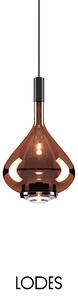 Lodes Designové závěsné LED svítidlo SKY-FALL MEDIUM, 12W, v. 38,2 cm, CRI90 Barva: Bronzová, Teplota světla: 2700K, Barva konstrukce: Černý chrom