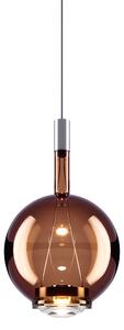 Lodes Designové závěsné LED svítidlo SKY-FALL ROUND MEDIUM, 12W, ø 22,5 cm, CRI90 Barva: Bronzová, Teplota světla: 2700K, Barva konstrukce: Chrom