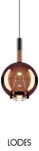 Lodes Designové závěsné LED svítidlo SKY-FALL ROUND MEDIUM, 12W, ø 22,5 cm, CRI90 Barva: Bronzová, Teplota světla: 2700K, Barva konstrukce: Černý chrom