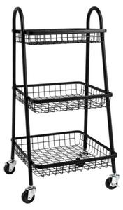 Verk 27489 Típatrový kovový regál na kolekách 78 x 40 x 32 cm, erný