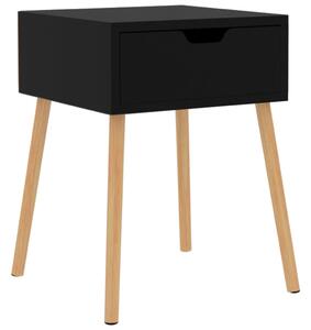 Noční stolek černý 40 x 40 x 56 cm dřevotříska