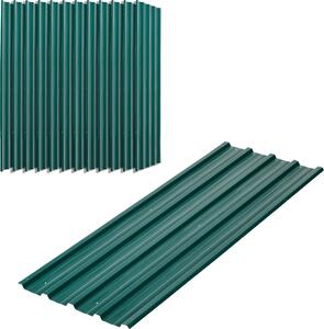 Outsunny 12ks trapézového plechu 129x45cm 7m² Pozinkovaný stení plech 0,25 mm profilovaný plech