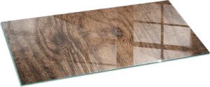 Sklenný podlahový panel pro 125x50 cm - Krbový panel ze skla - Krbový panel ze skla - Ochranné sklo - Ochranný panel proti jiskrám - Sklenný podlahový panel proti ohni - Tepelná ochrana - Ochrana podlahy ze skla - Pírodní devná struktura