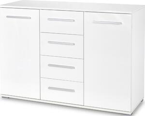 Halmar Komoda Lima KM4 - bílý lesk