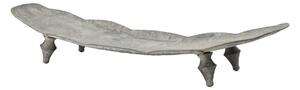 Šedý antik zinkový podnos s nožičkami Tray Zinc Antique – 68*22*8 cm - Chic Antique