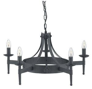 Searchlight 2425-5BK Cartwheel závěsné svítidlo 5xE14