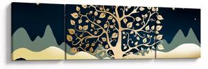 Obraz zlatého stromu (170x50 cm)