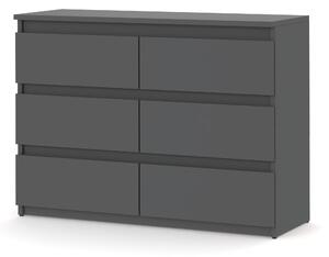 STIV Möbel | Komoda s 6 zásuvkami | edá Matná | 100 cm | moderní & bezúchytková | Lonice & Obývák