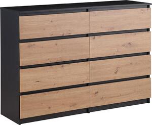 Komoda Houseland Malwax 01 dub artisan/antracitov edá